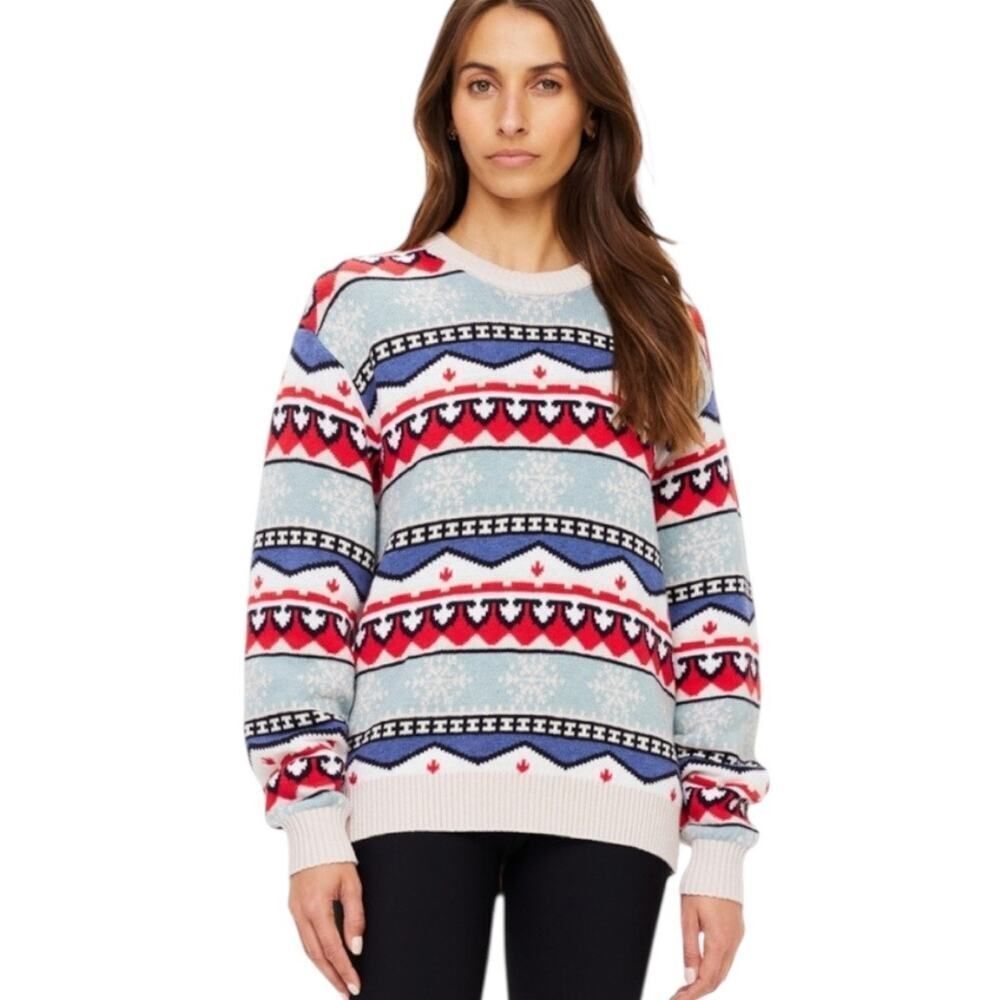 Anthropologie The Upside Vail Boo Knit Crewneck Sweater Size M
